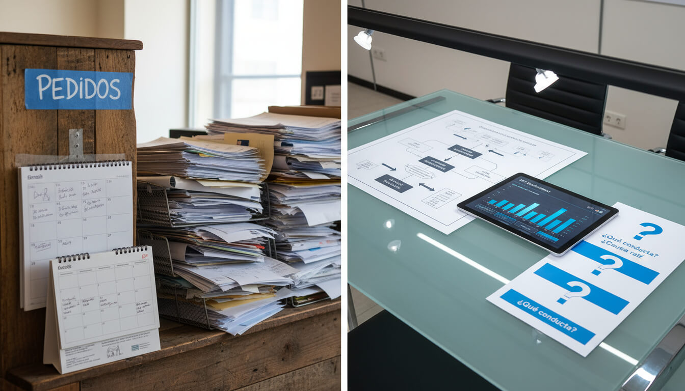 De tomar pedidos a hacer diagnóstico: del calendario y los cursos a KPIs y causa raíz.
